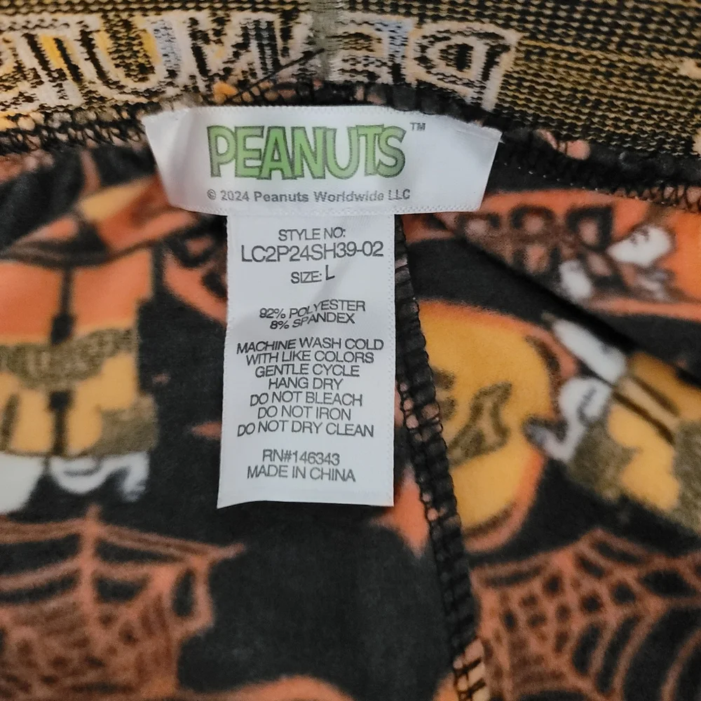 Peanuts Halloween Black Boxer Shorts‎ L Snoopy Spooky Vibes New